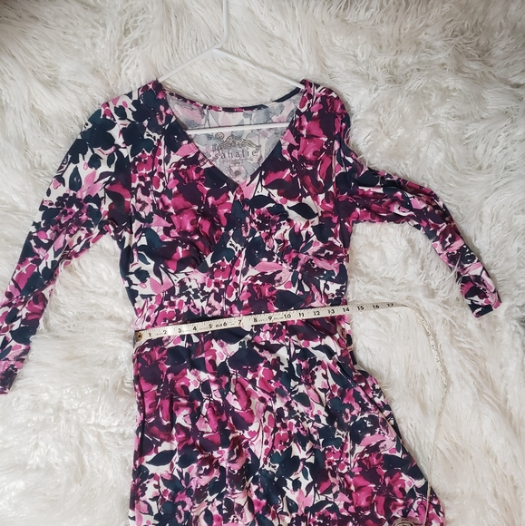 3/4 sleeve midi dress - Picture 2 of 4